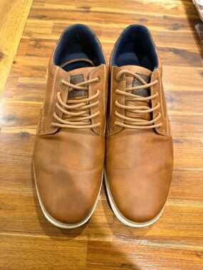 Crown Vintage Men's Tan Slip-On Lace-Up Casual Shoes